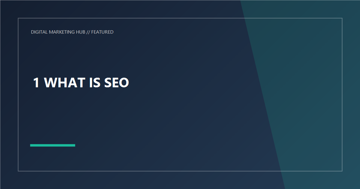 1 what is seo