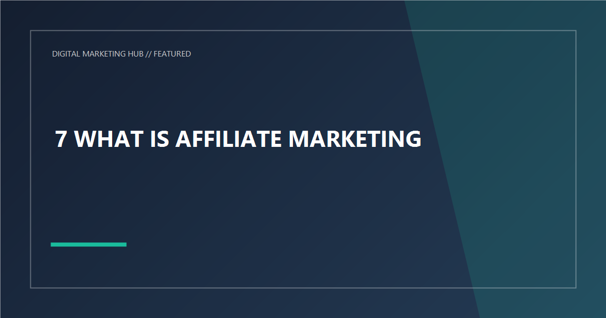 What is Affiliate Marketing?