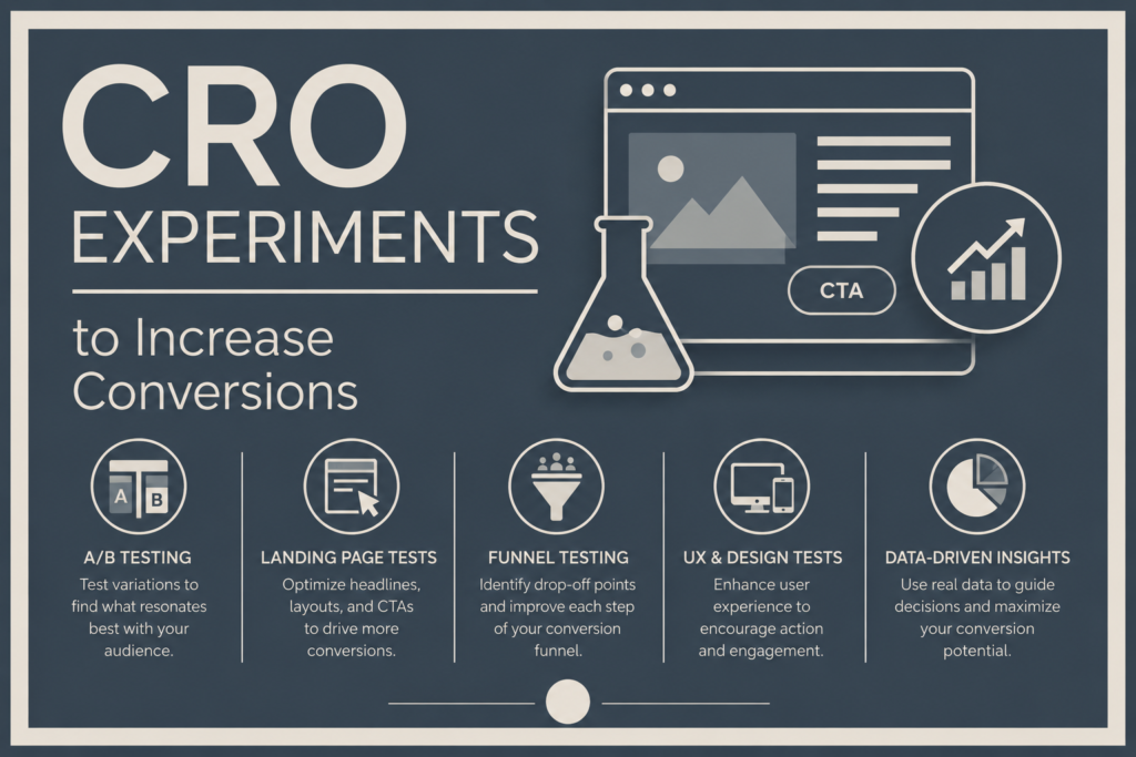 Proven CRO Experiments to Increase Conversions: CTA Testing, Landing Pages, Forms, Pricing Pages, and More