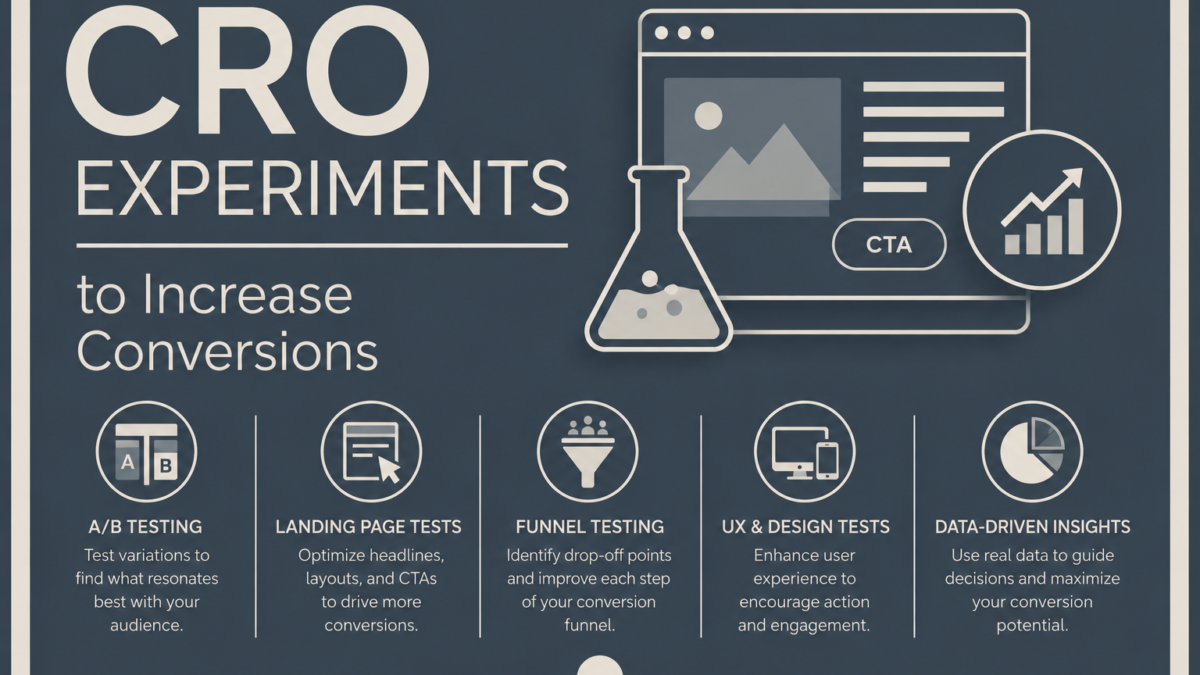 Proven CRO Experiments to Increase Conversions: CTA Testing, Landing Pages, Forms, Pricing Pages, and More