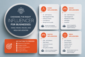 Choosing the Right Influencer for Businesses: Nano, Micro, Macro, and Mega Influencers