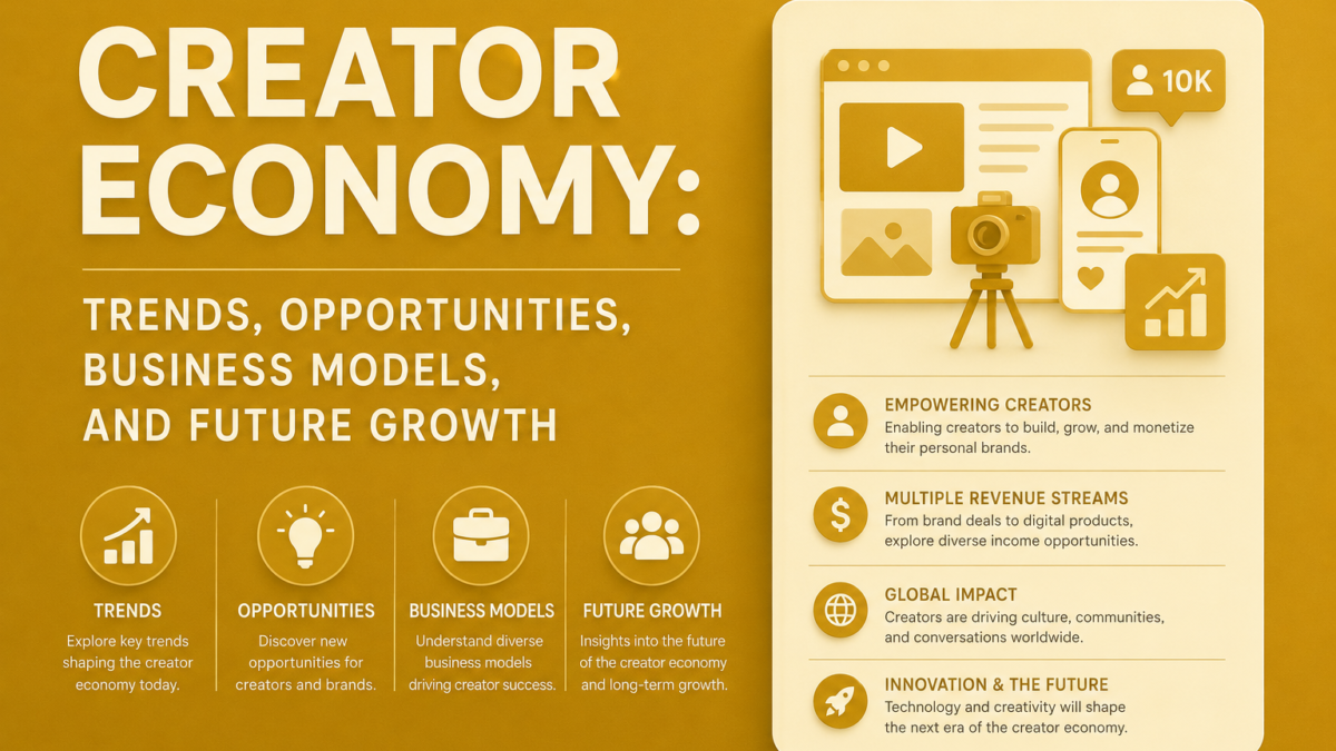 Creator Economy: Trends, Opportunities, Business Models, and Future Growth