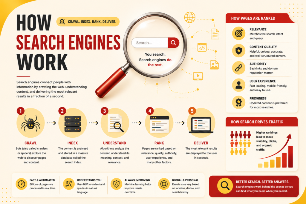 How Search Engines Work: What Every Business Should Know About Rankings and Visibility