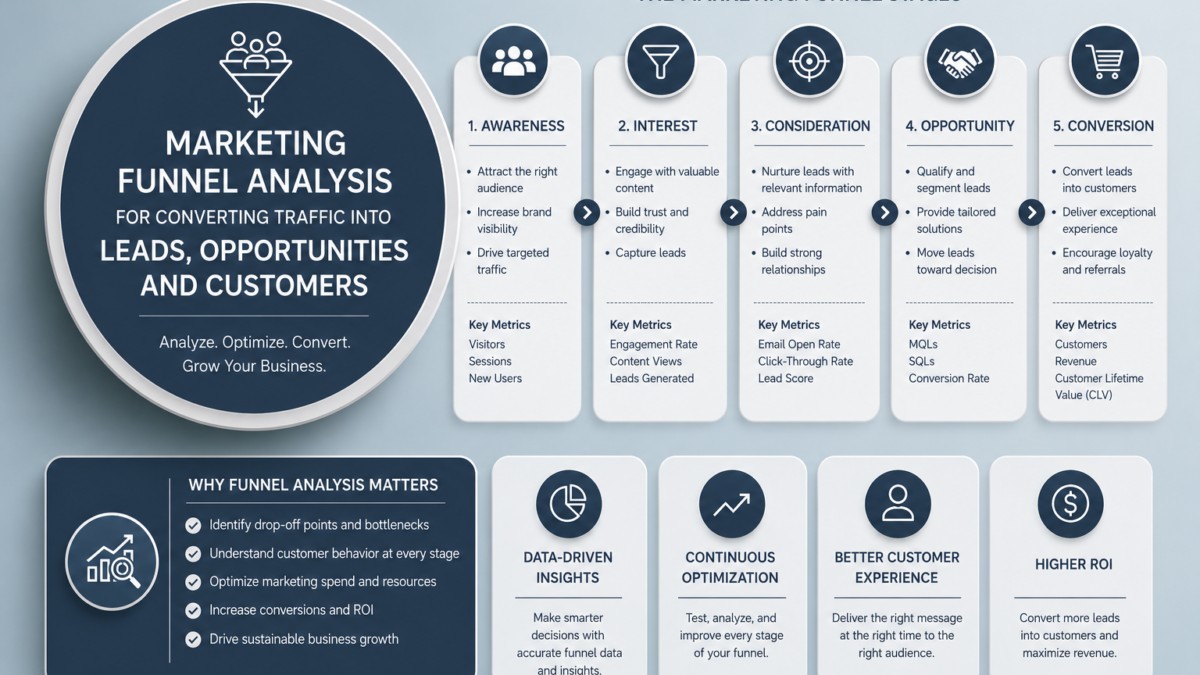How to Analyze Your Marketing Funnel and Convert Traffic into Leads, Opportunities, and Customers