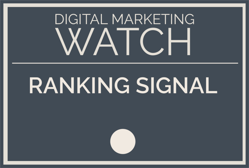 A simple image for Ranking Signal with Digital Marketing Watch and Ranking Signal written in the box.