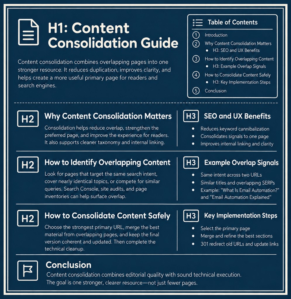 Illustrative example of clear, well-structured web content.
